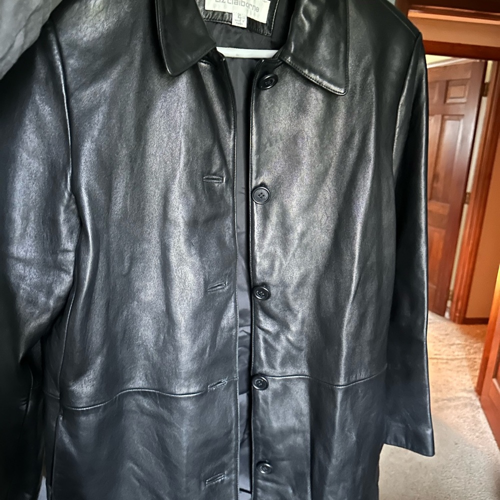 Liz Claiborne Black Leather Jacket